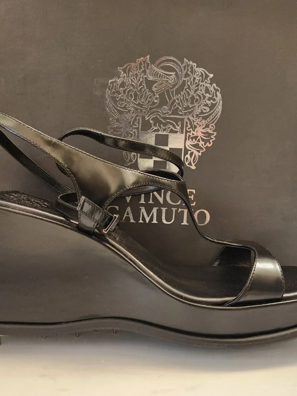 Vince Camuto Black Leather 